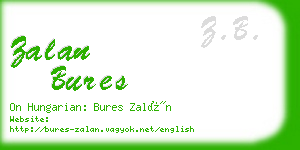 zalan bures business card